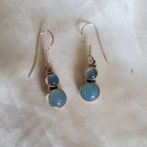 aretes de aguamarina